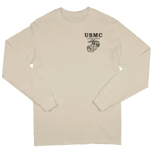 Marines Old School Heritage Sand Long Sleeve Tee