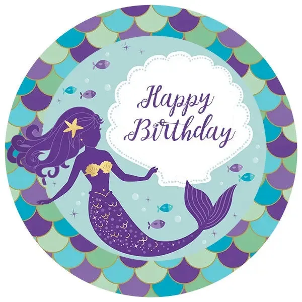 Mermaid Wishes Edible Cake Image