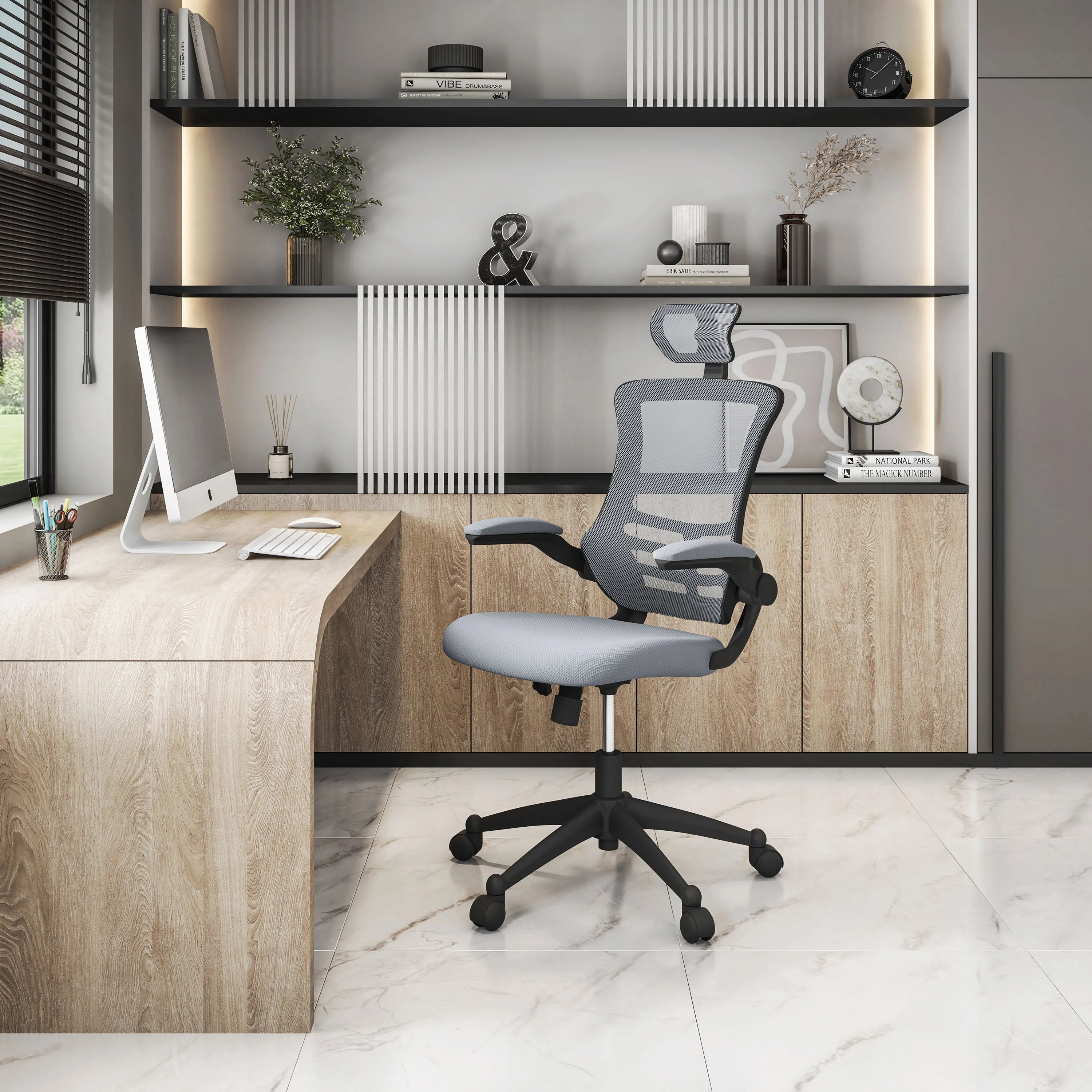 Mesh Executive Office Chair - Silver Gray