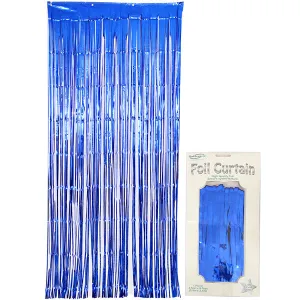 Metallic Blue Door Curtain