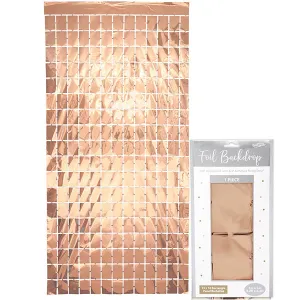 Metallic Rose Gold Foil Backdrop