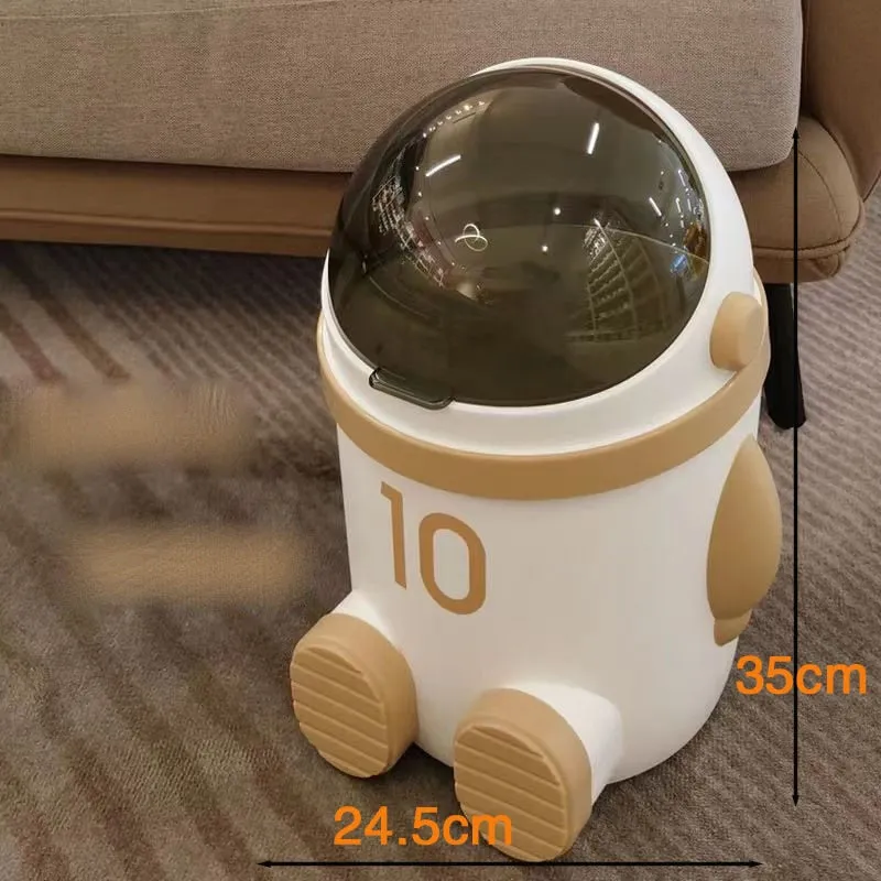 Mini Astronaut Shape Cute Office Trash Can