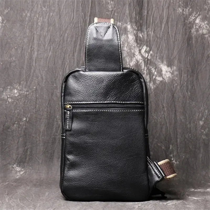 Minimalist Leather Shoulder Bag - Cross & Crown