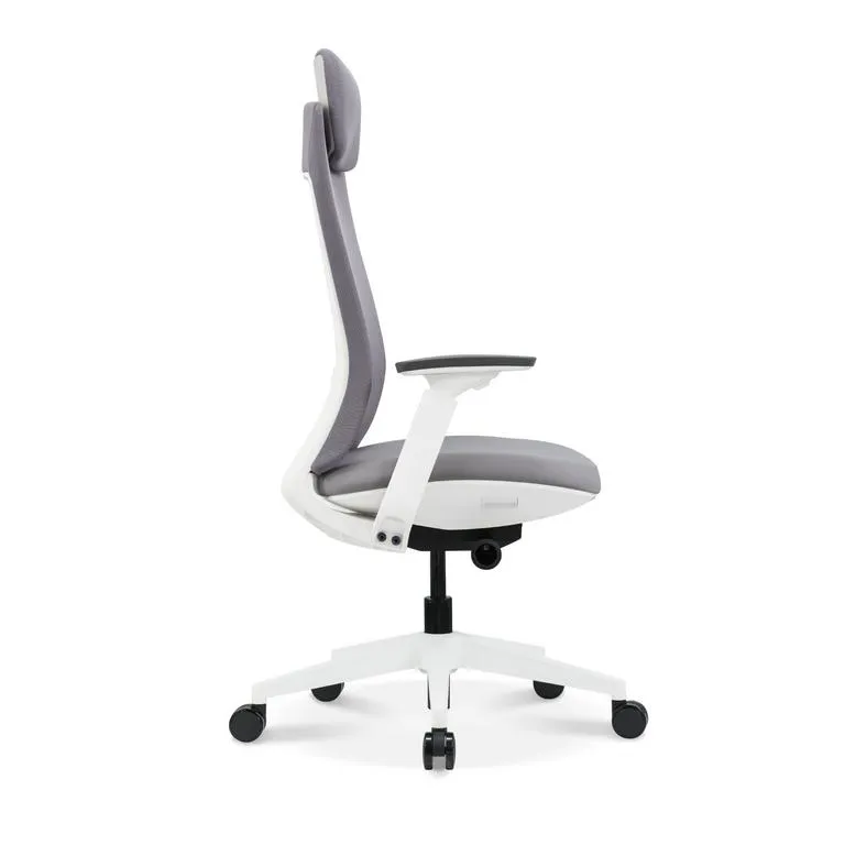 Modern Ergonomic Office Chair with High Density Soft Cushion for Long Use, Grey