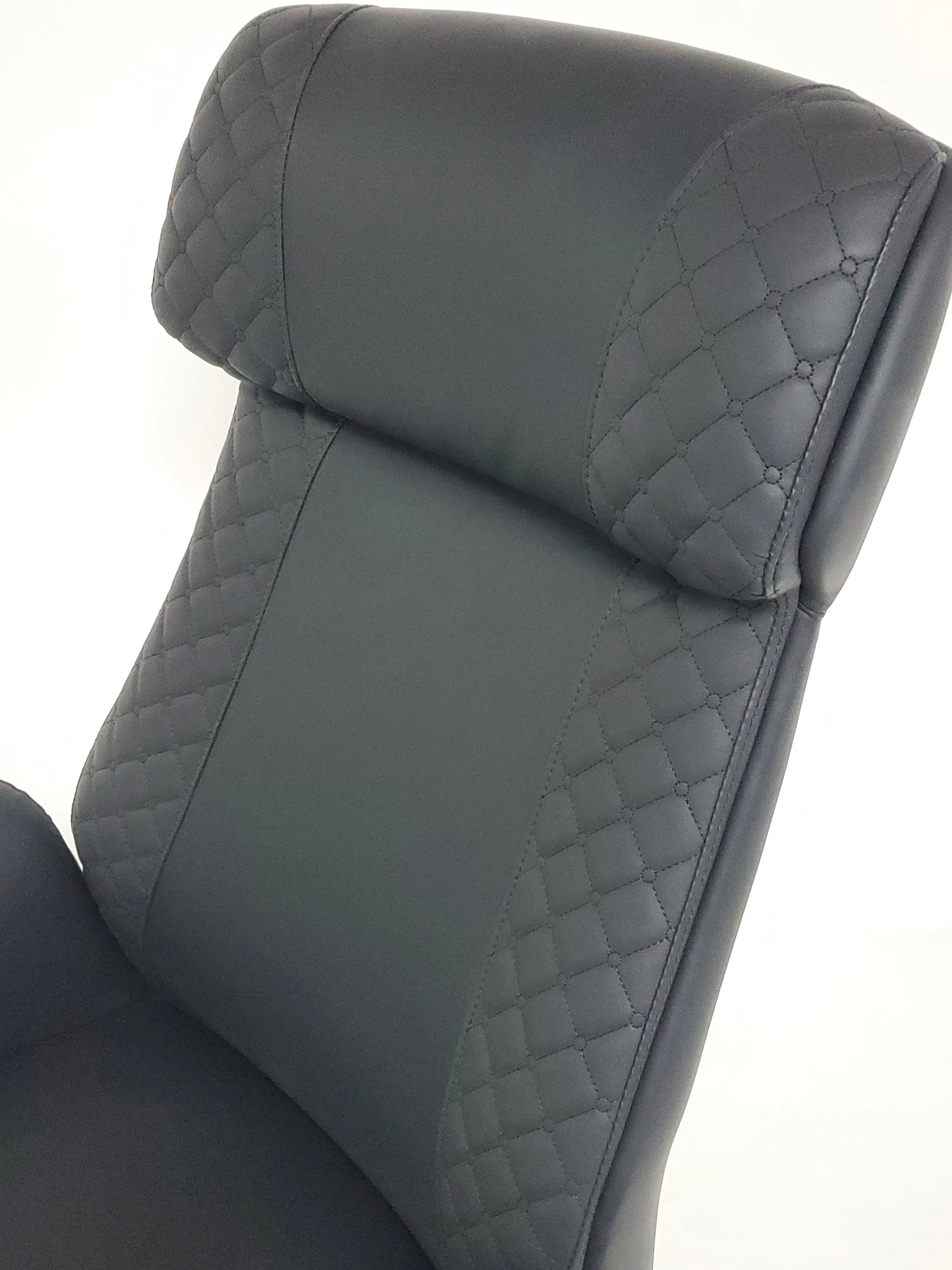 Modern High Back Black Leather Executive Office Chair with Winged Arms - DT8534A