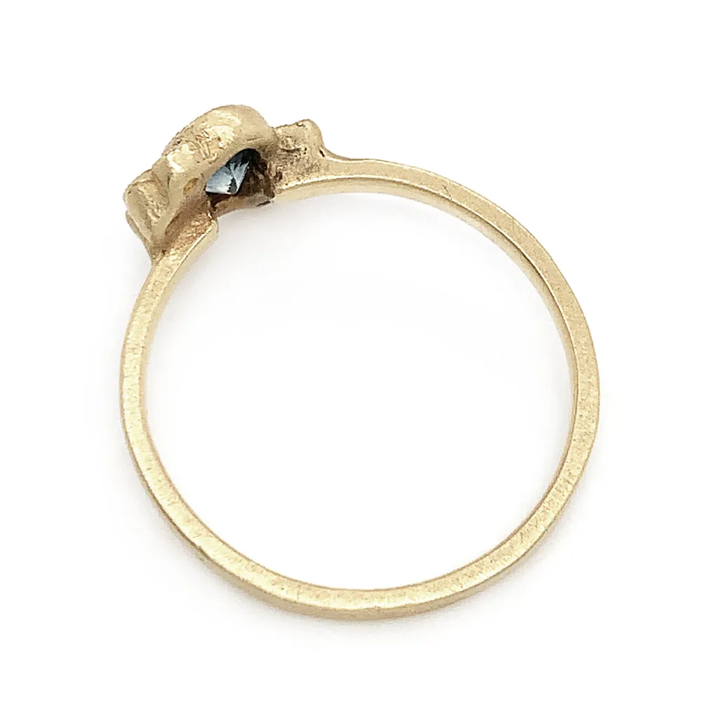 Montana Sapphire & Diamond Yellow Gold Ring - "Something Blue"