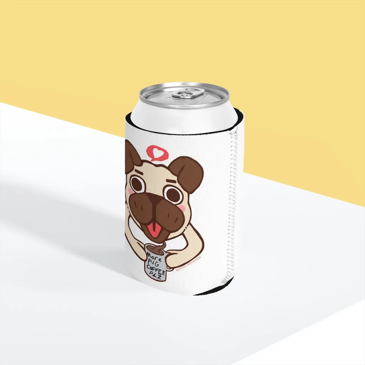 More Pug Coffee Please Can Cooler Sleeve