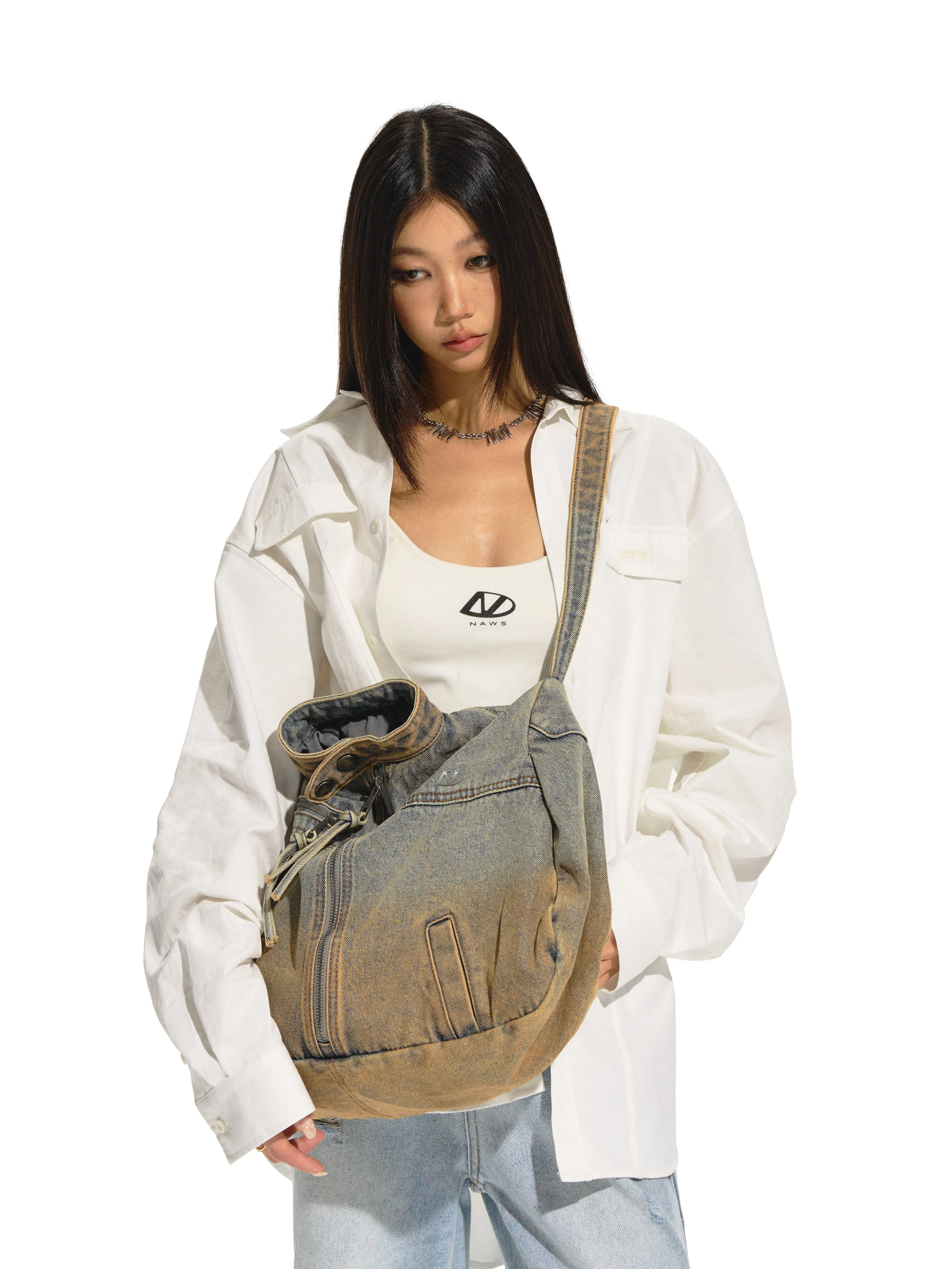 Mud Denim Jacket Shaped Shoulder Bag