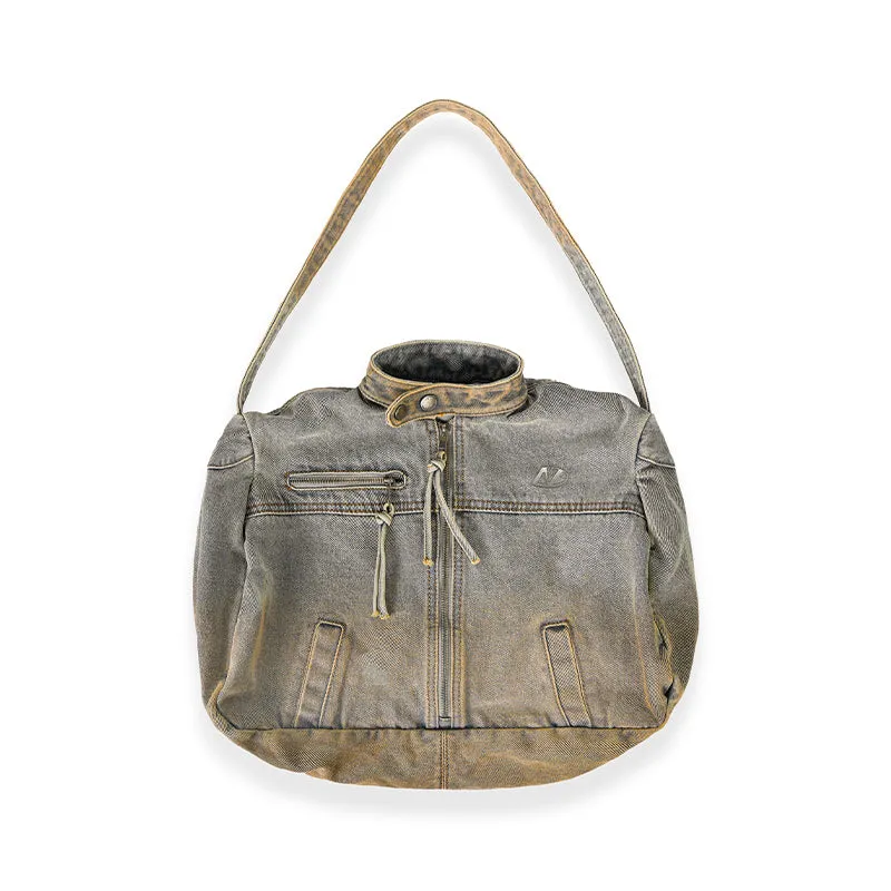 Mud Denim Jacket Shaped Shoulder Bag