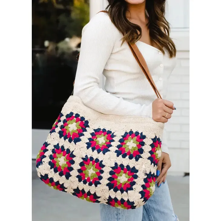 Multicolored Crochet Crossbody