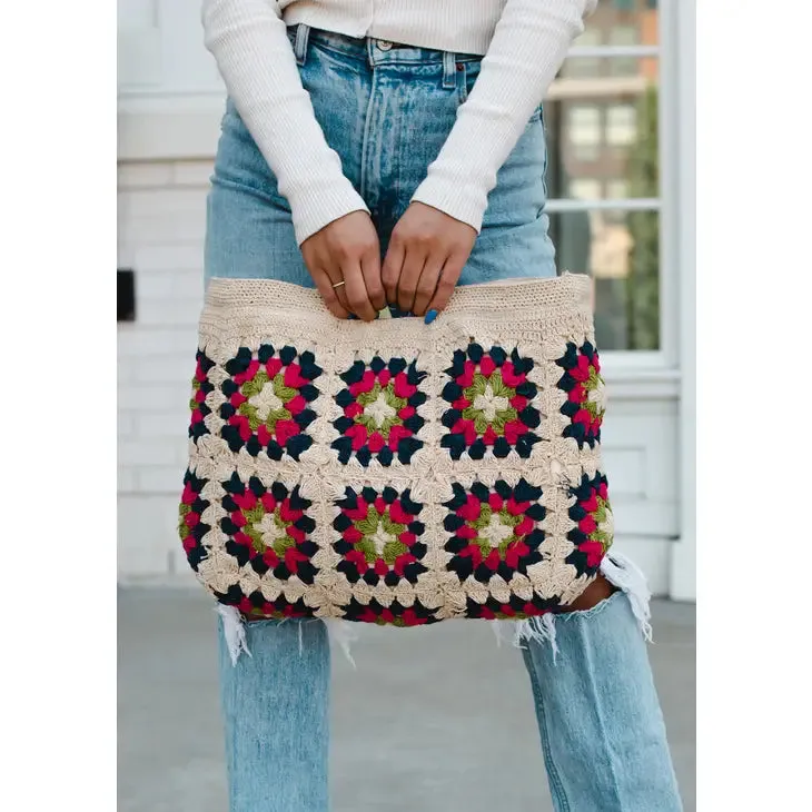 Multicolored Crochet Crossbody