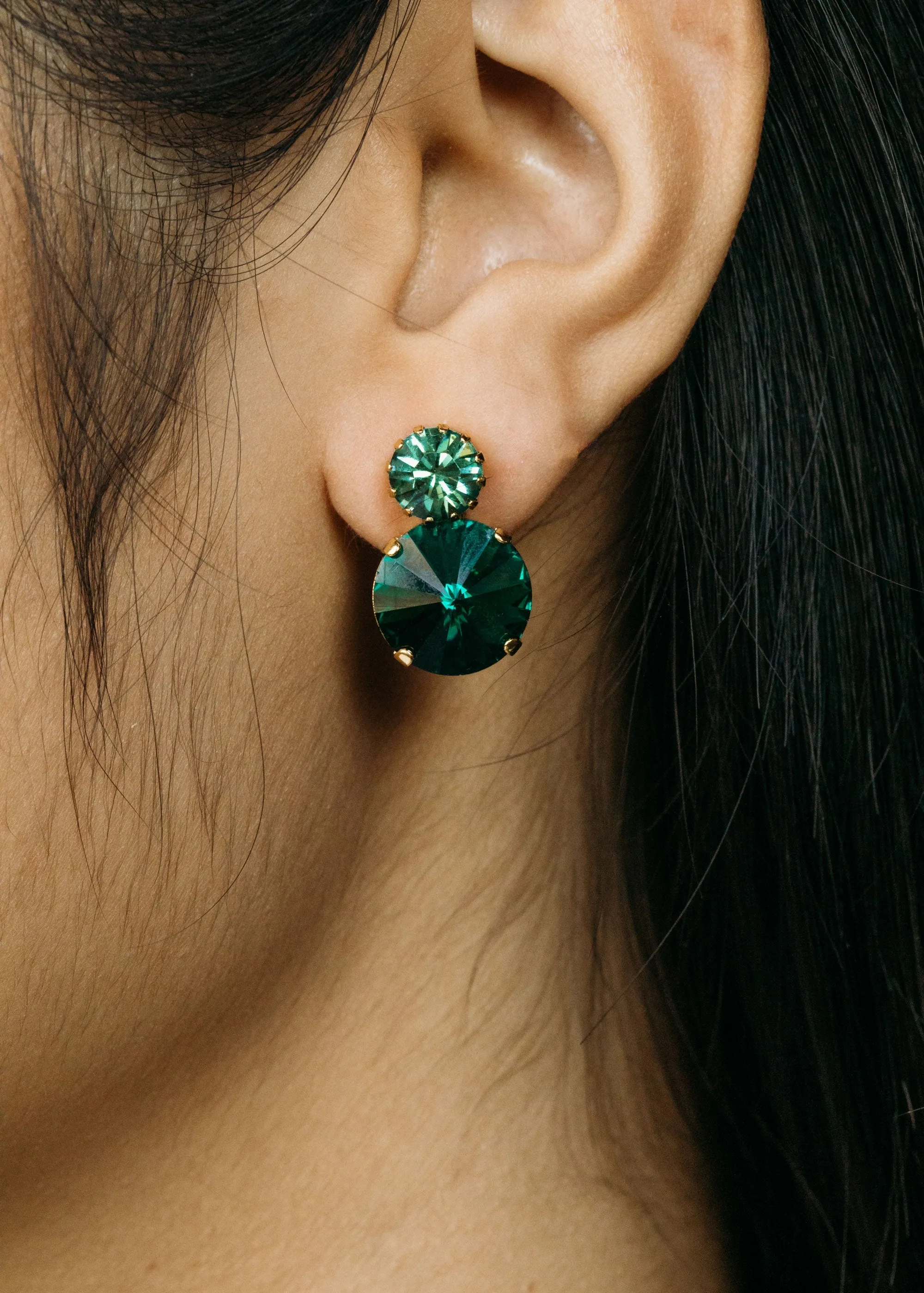 Myrla Earrings -- Emerald