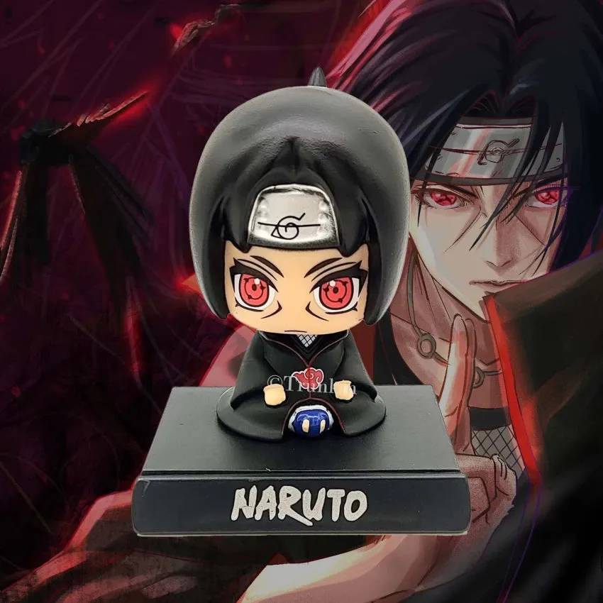 Naruto Anime Itachi Uchiha Bobblehead With Mobile Holder | 13 CM |