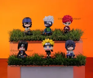 Naruto Set Of 6 Kawai Chibi Action Figures Deidara Itachi | 7 CM |