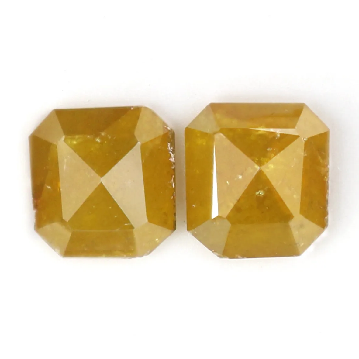 Natural Loose Radiant Diamond Yellow Color 1.10 CT 5.20 MM Radiant Shape Rose Cut Diamond KDK1275