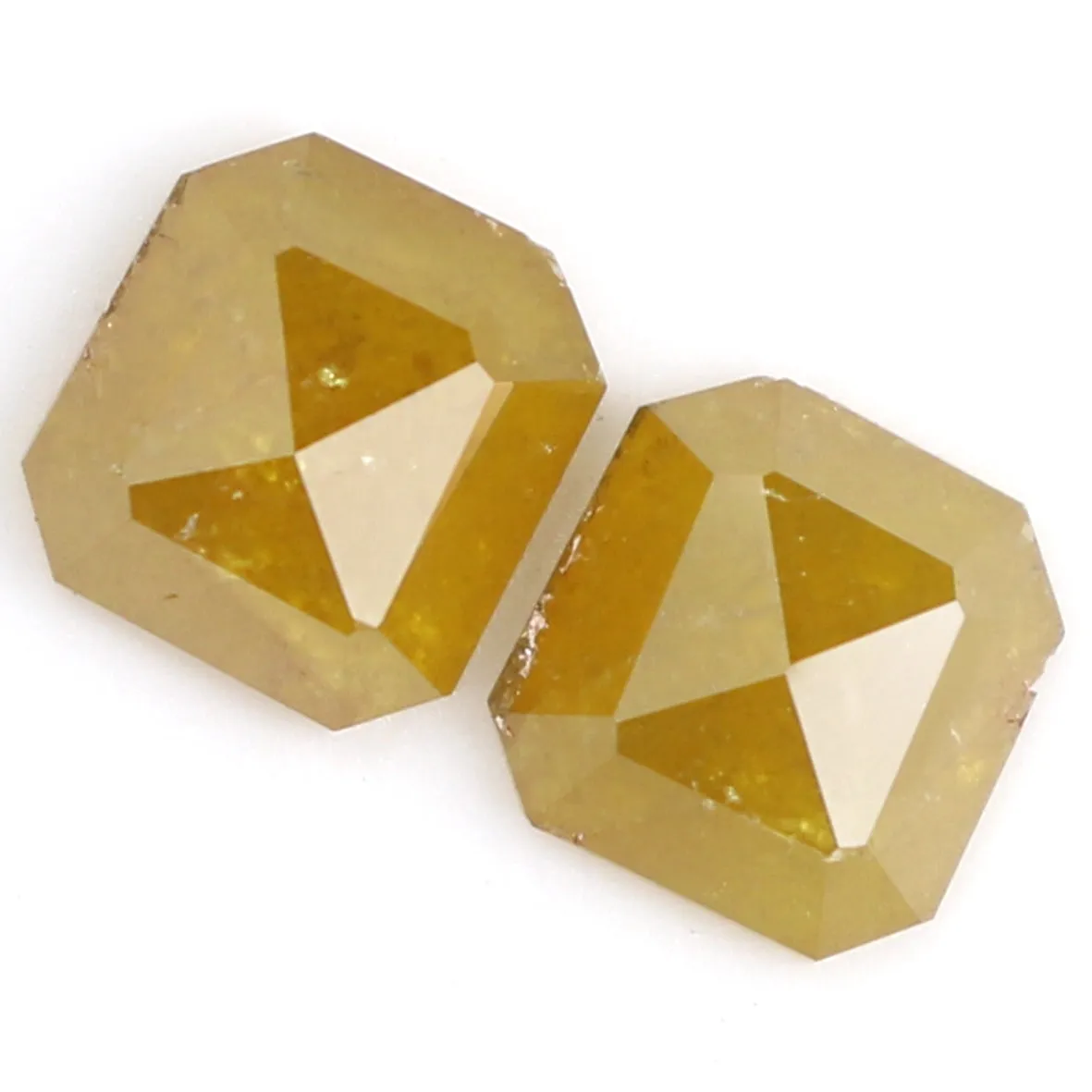 Natural Loose Radiant Diamond Yellow Color 1.10 CT 5.20 MM Radiant Shape Rose Cut Diamond KDK1275