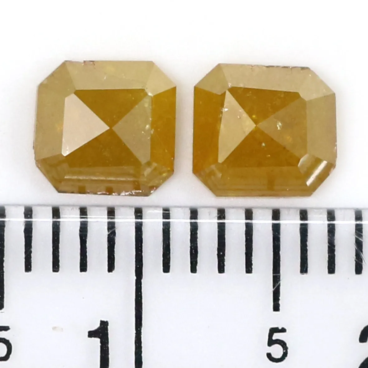 Natural Loose Radiant Diamond Yellow Color 1.10 CT 5.20 MM Radiant Shape Rose Cut Diamond KDK1275