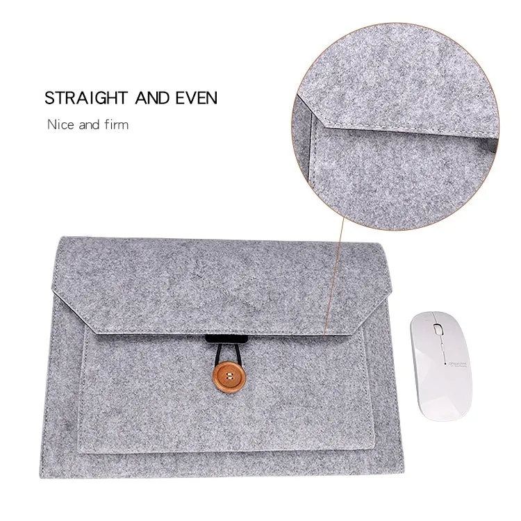 ND06 Multi-purpose Felt Button Laptop Inner Bag for 12.5 inch Laptop