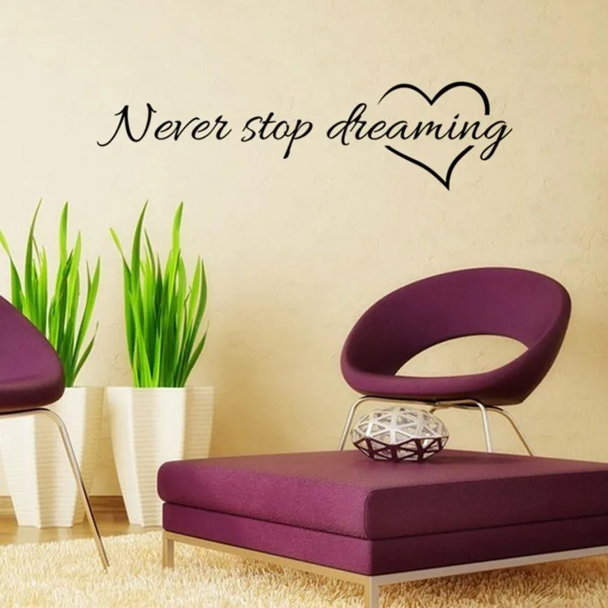 Never Stop Dreaming Removable Wall Art