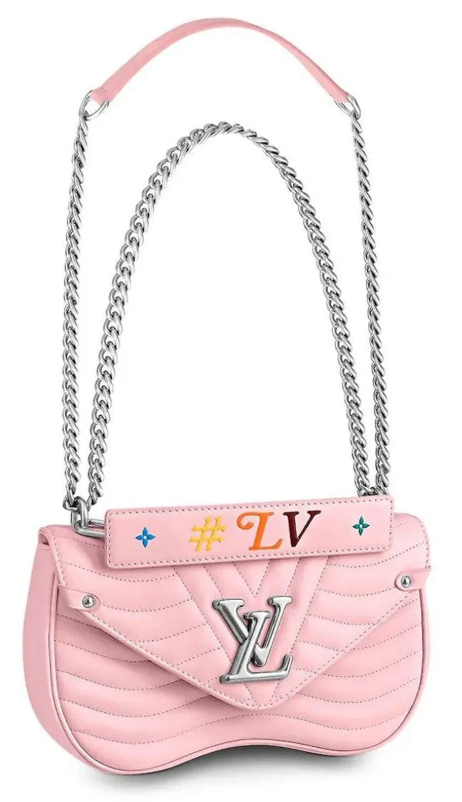 New Wave Chain Bag, MM - Pink or White