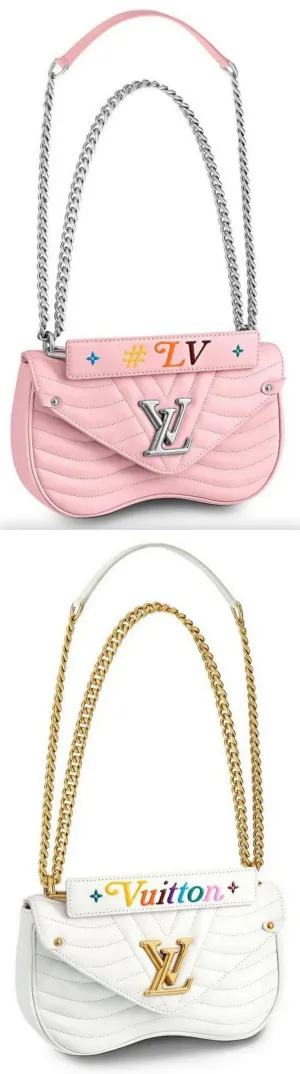 New Wave Chain Bag, MM - Pink or White