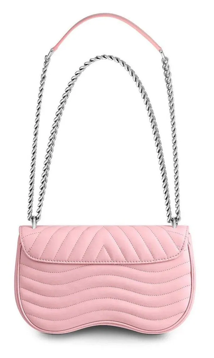 New Wave Chain Bag, MM - Pink or White