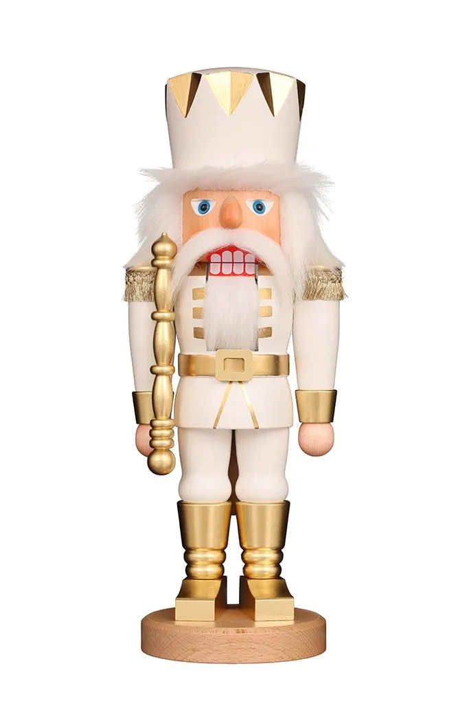 Nutcracker (Classic) - King in White with Golden Crown (Pre-Order Item)