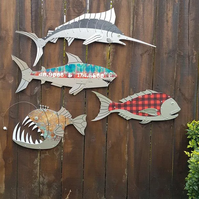 NZ Made Layered Angler Fish Wall Art