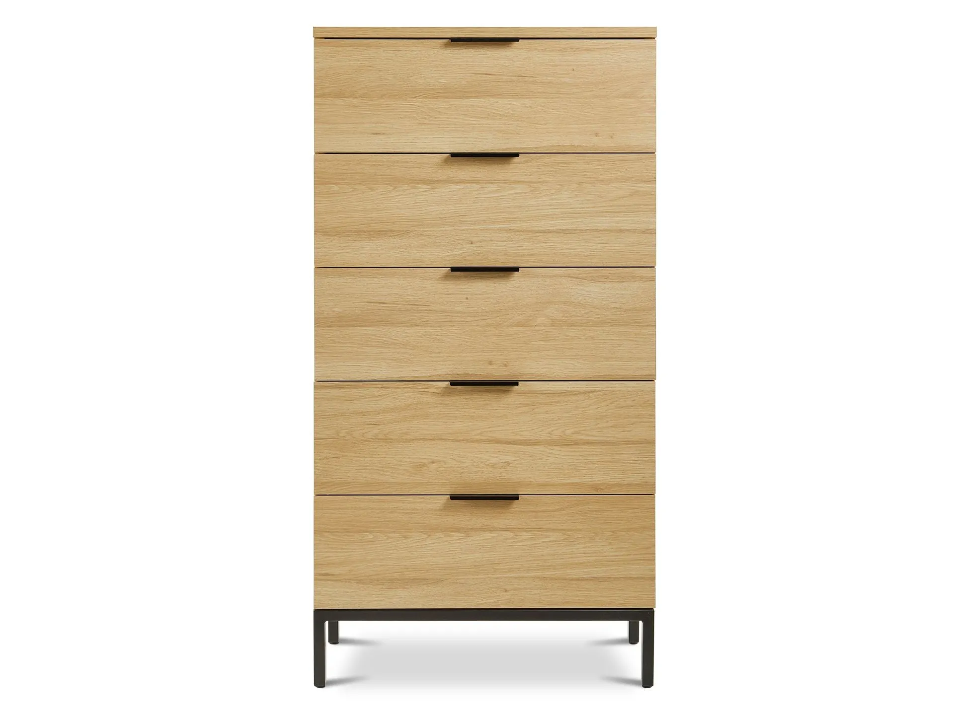 Ocala Tallboy 5 Drawer Chest Dresser - Oak