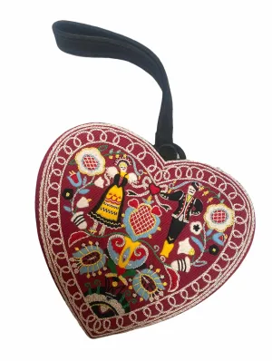 Olympia Le Tan Heart Shaped Embroidered Purse