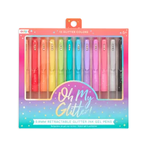 Ooly Oh My Glitter! Retractable Glitter Gel Pens (set of 12)