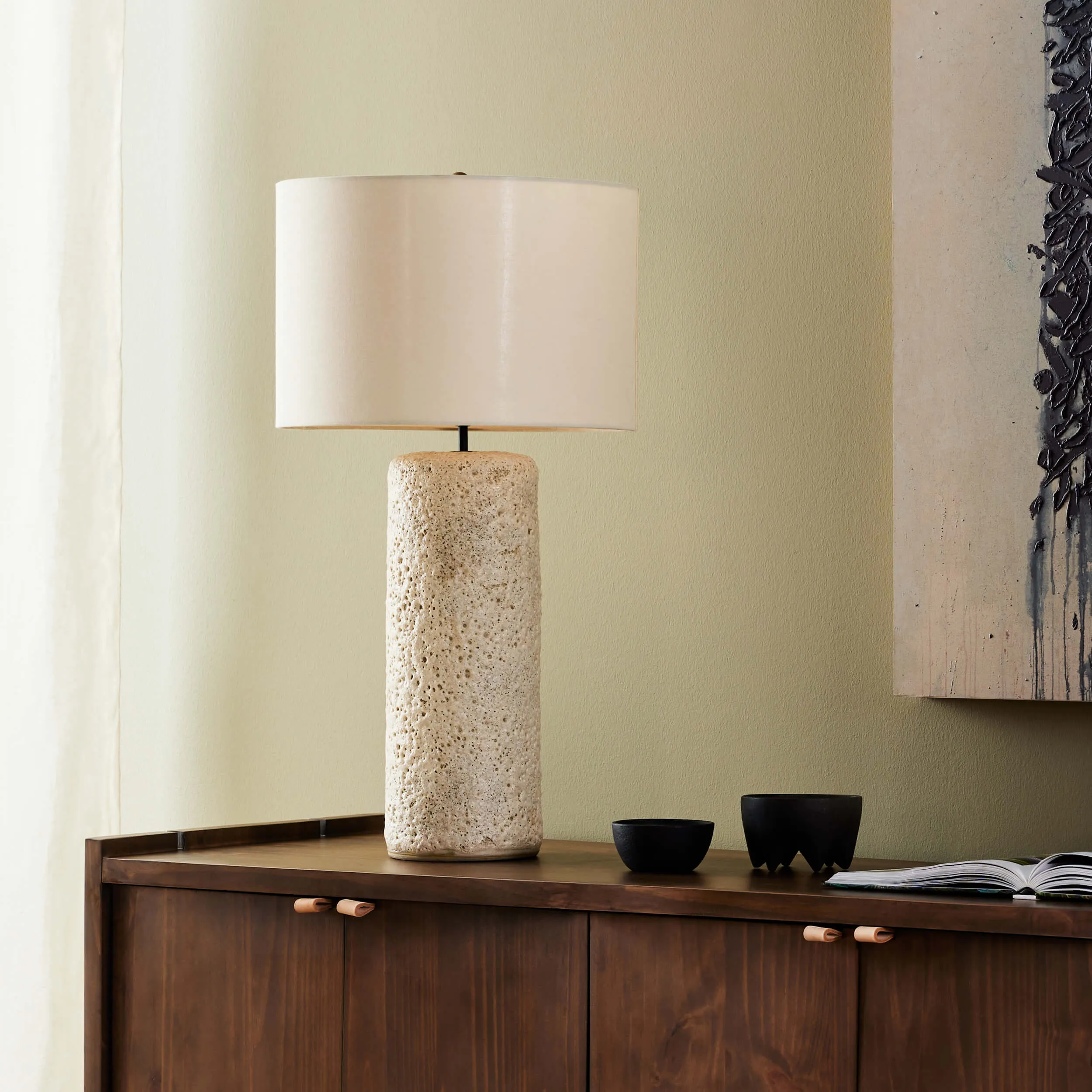 Ozer Table Lamp, Reactive White