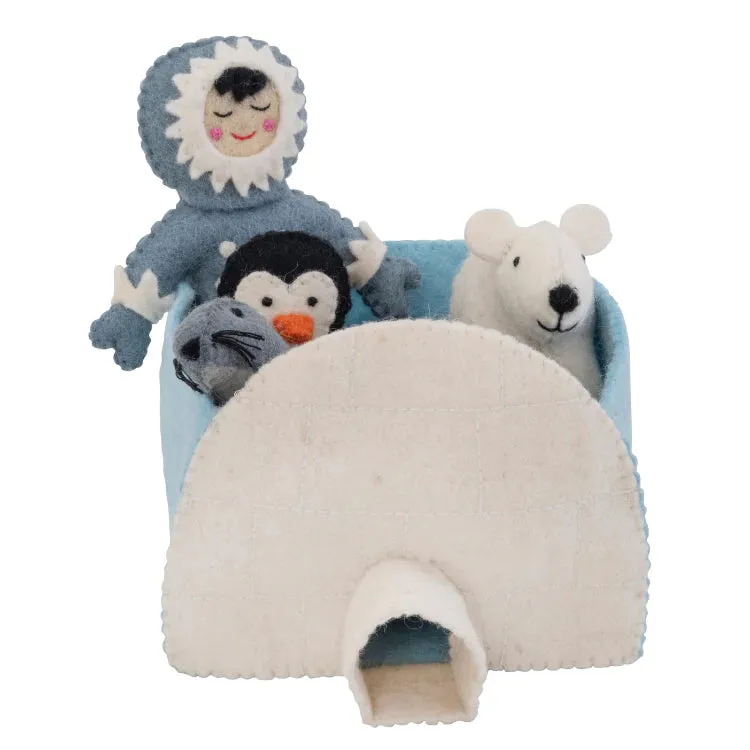 Pashom Felt Arctic Playset 6pcs Pretend & Imaginative Play Toys