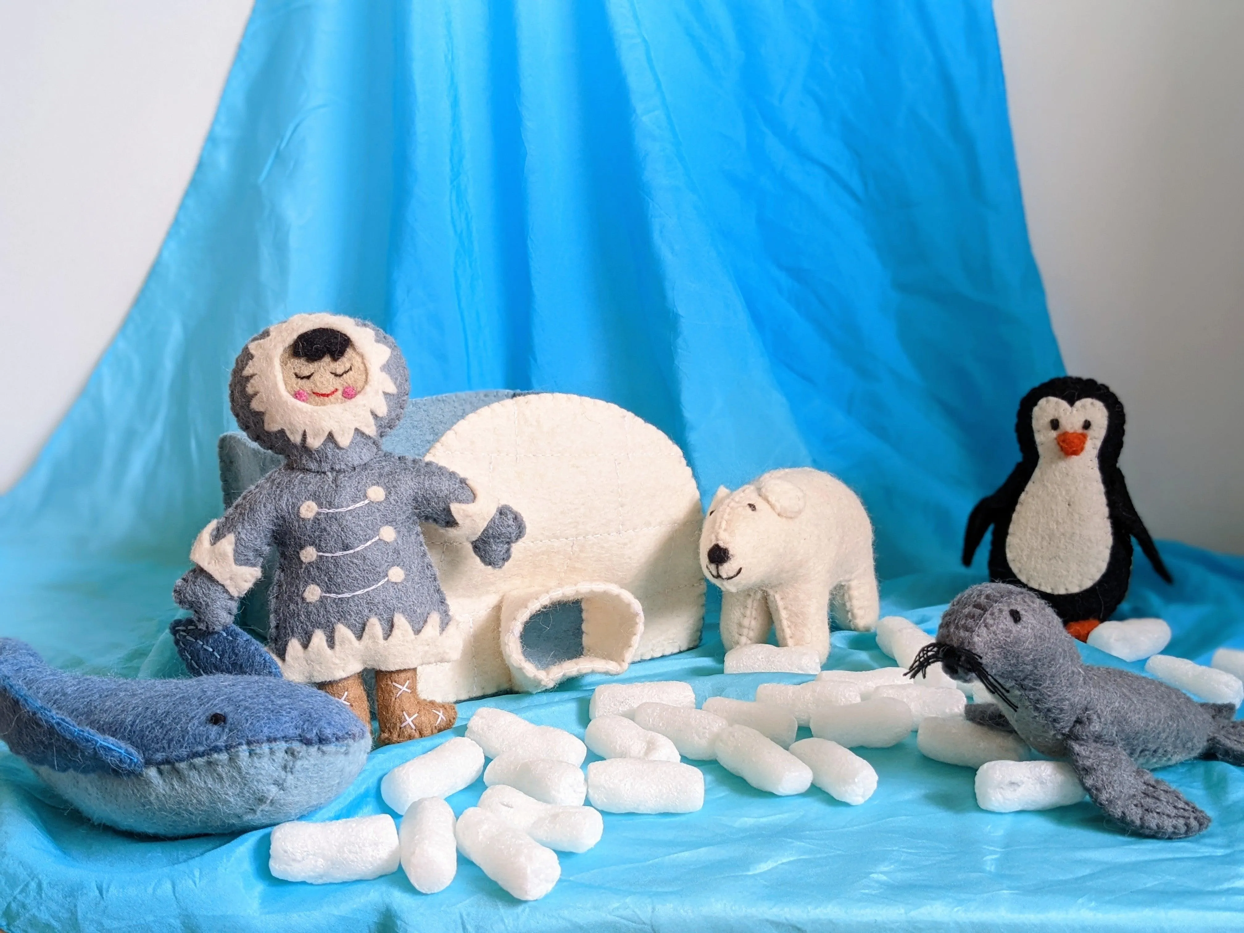 Pashom Felt Arctic Playset 6pcs Pretend & Imaginative Play Toys