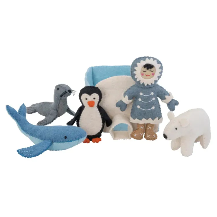 Pashom Felt Arctic Playset 6pcs Pretend & Imaginative Play Toys