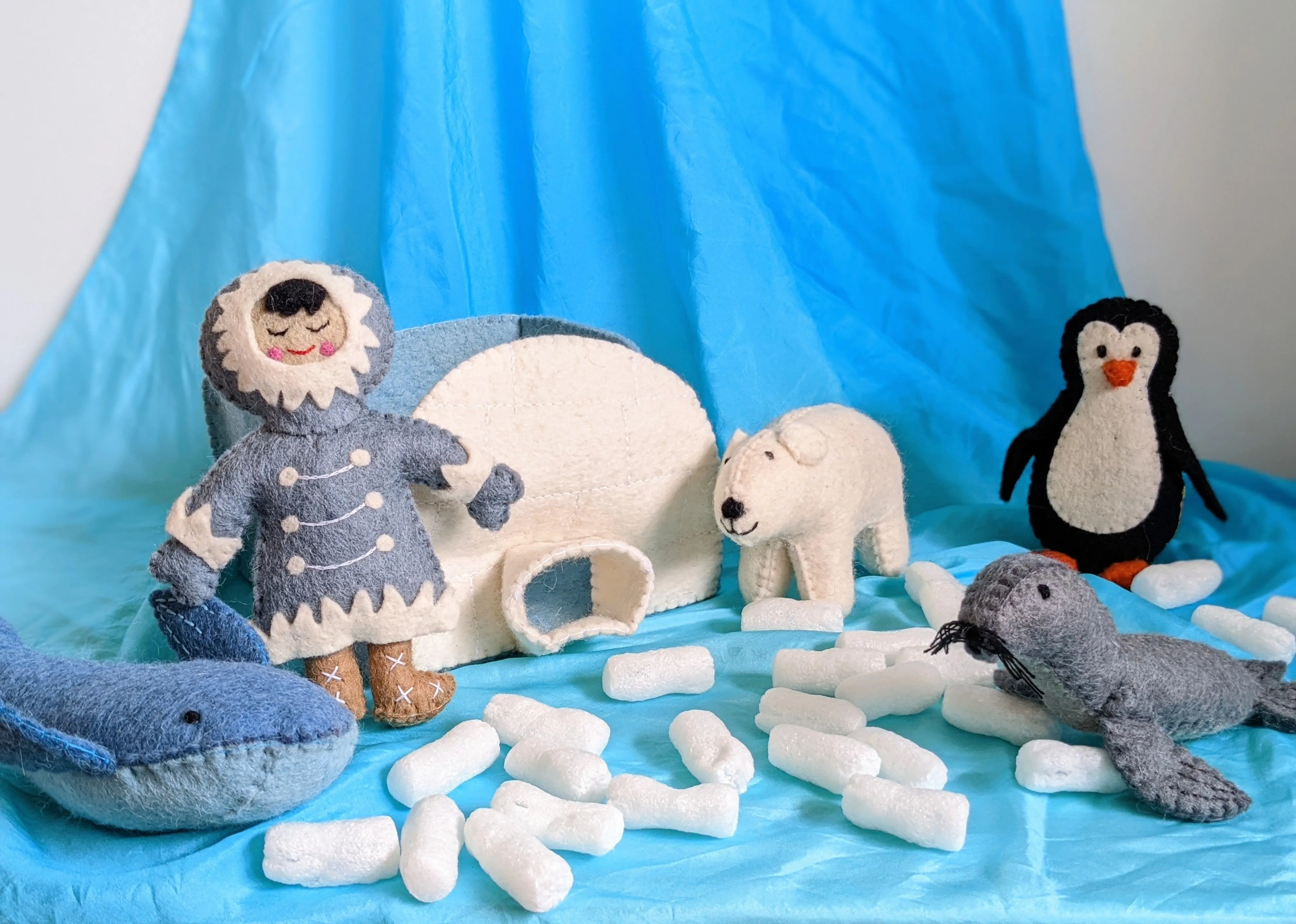 Pashom Felt Arctic Playset 6pcs Pretend & Imaginative Play Toys