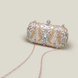 Pastel Rhinestone Banquet High-End Evening Clutch Bag