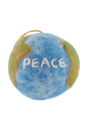 PEACE Earth felt decoration