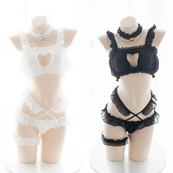 Peekaboo Heart Lingerie Set