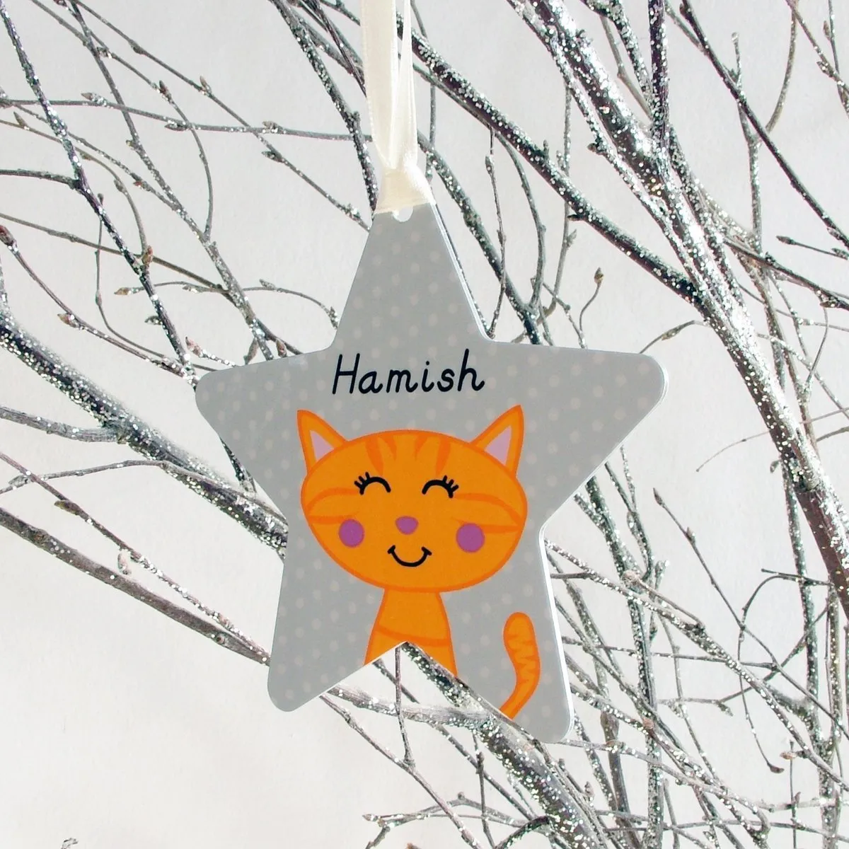 Personalised Cat Christmas Decoration