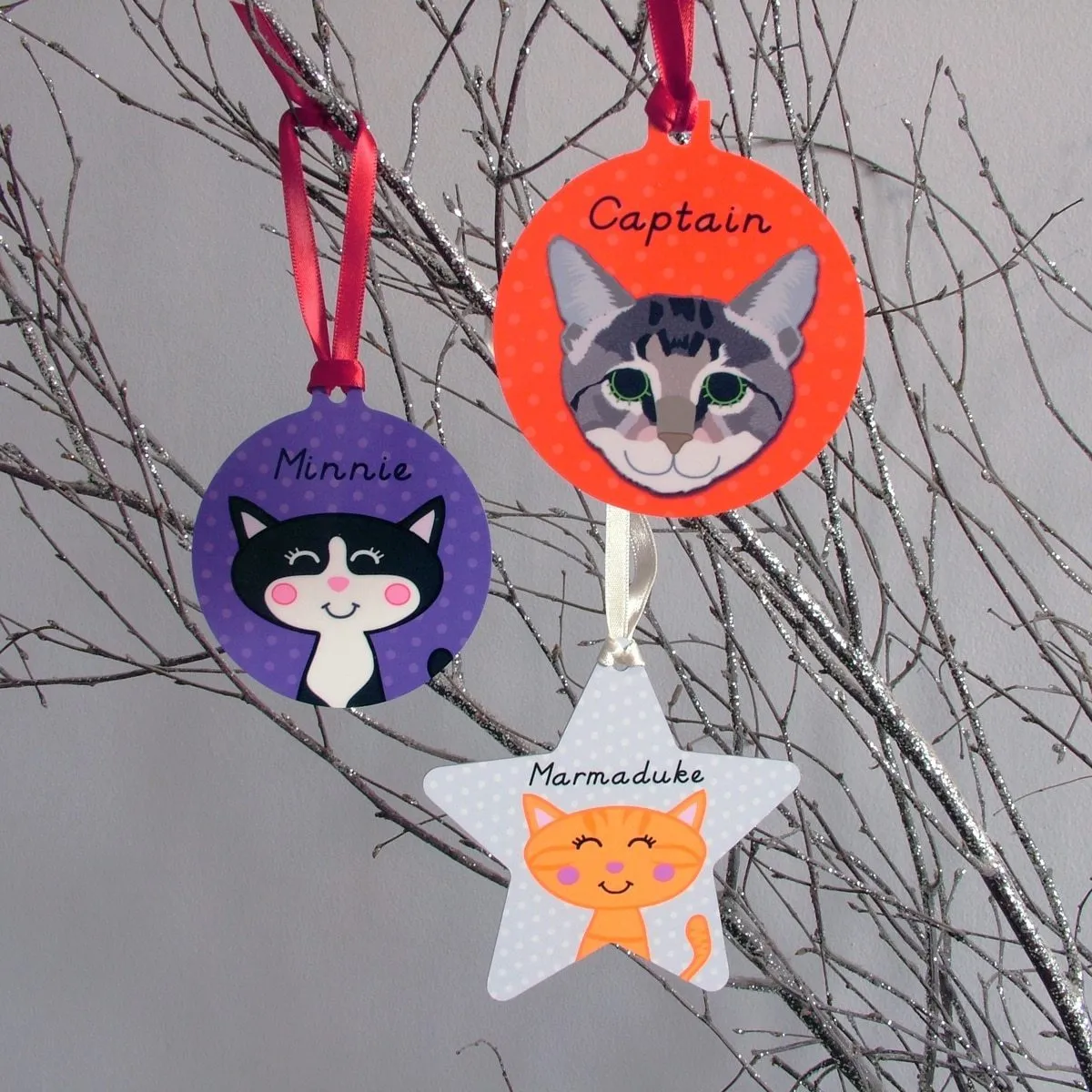 Personalised Cat Christmas Decoration