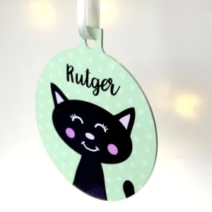 Personalised Cat Christmas Decoration