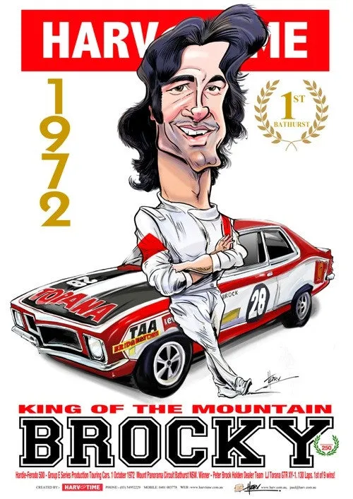 Peter Brock, 1972, Harv Time Poster