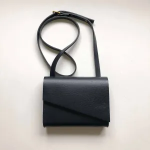 Pioneer Mini Black Leather Crossbody Bag