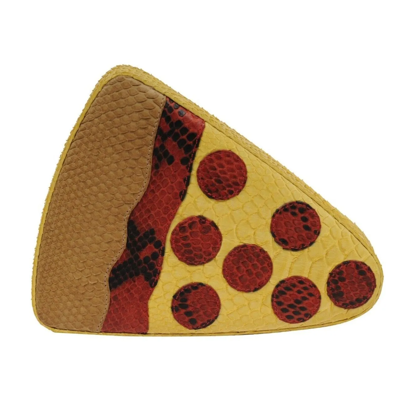 Pizza Slice Python Bag Yellow Red Crossbody Snake Bag