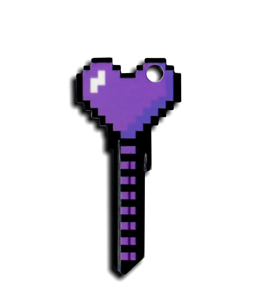 Purple Digital Heart Shaped Wonder Key!