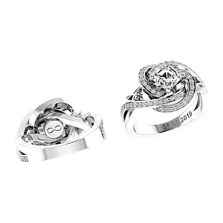 Radiant Diamond Ring White Gold