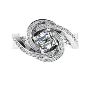 Radiant Diamond Ring White Gold