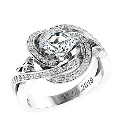 Radiant Diamond Ring White Gold