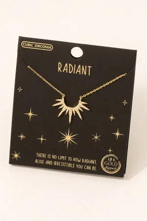 Radiant Sun Pendant Necklace